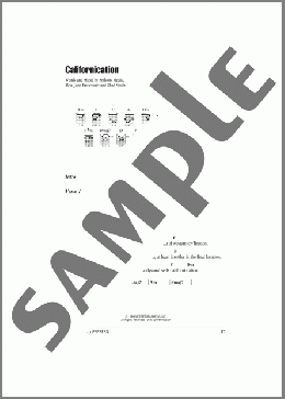 Californication(Red Hot Chili Peppers) 楽譜 ギター（コード） ダウンロード