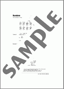 Russians(Sting) 楽譜 ギター（コード） ダウンロード