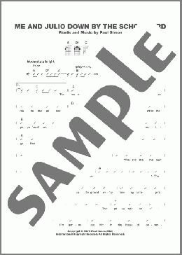 Me And Julio Down By The Schoolyard(Paul Simon) 楽譜 ウクレレ（弾き語り） ダウンロード