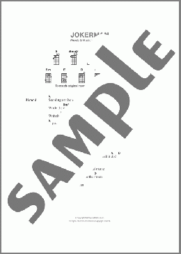 Jokerman(Bob Dylan) 楽譜 ピアノ & ボーカル & ギター