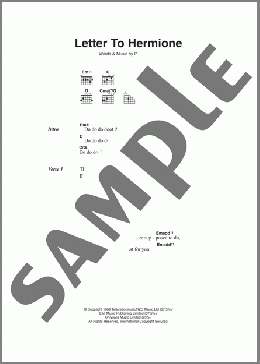 Letter To Hermione(David Bowie) 楽譜 ギター（コード）