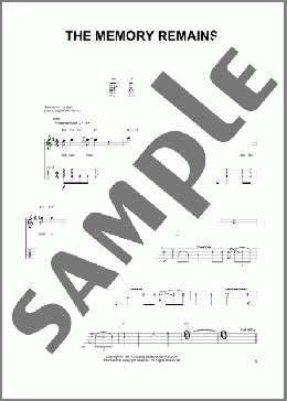 The Memory Remains(Metallica) 楽譜 ウクレレ（弾き語り） ダウンロード