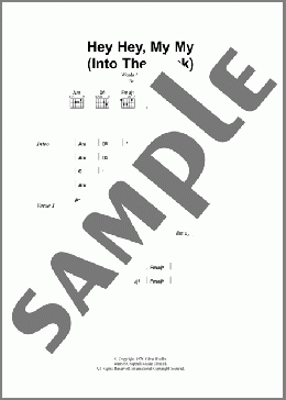 Hey Hey, My My (Into The Black)(Oasis) 楽譜 ギター（コード）