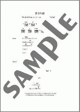 If I Fell(The Beatles) 楽譜 ギター（コード） ダウンロード
