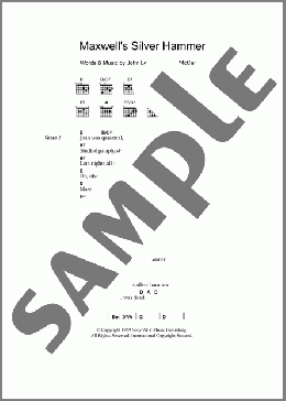 Maxwell's Silver Hammer(The Beatles) 楽譜 ギター（コード）