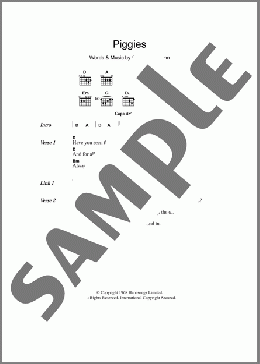 Piggies(The Beatles) 楽譜 ギター（コード）