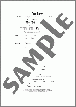 Yellow(Coldplay) 楽譜 ギター（コード）