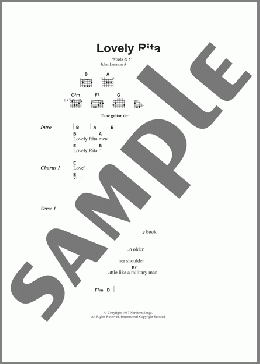 Lovely Rita(The Beatles) 楽譜 ギター（コード）