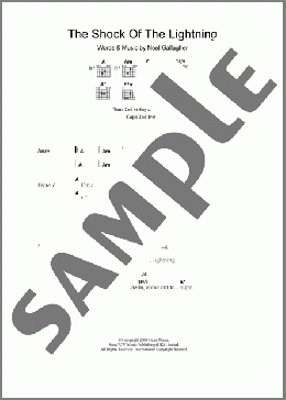 The Shock Of The Lightning(Oasis) 楽譜 ギター（コード） ダウンロード