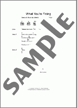 What You're Doing(The Beatles) 楽譜 ギター（コード）
