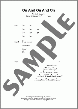 On And On And On(ABBA) 楽譜 ギター（コード） ダウンロード