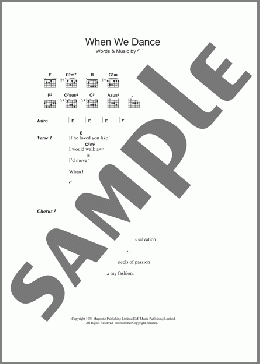 When We Dance(Sting) 楽譜 ギター（コード）