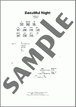 Beautiful Night(Paul McCartney) 楽譜 ギター（コード）