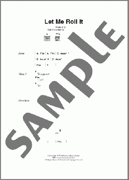 Let Me Roll It(Paul McCartney) 楽譜 ギター（コード） ダウンロード