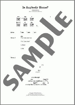 Is Anybody Home?(James Morrison) 楽譜 ギター（コード）