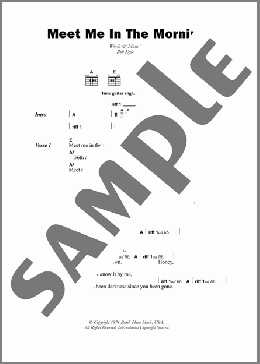 Meet Me In The Morning(Bob Dylan) 楽譜 ギター（コード）