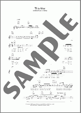 This War(Sting) 楽譜 その他 ダウンロード