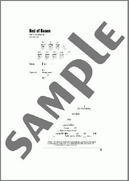 Bed Of Roses(Bon Jovi) 楽譜 ギター（コード） ダウンロード