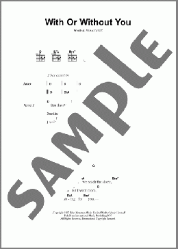 With Or Without You(U2) 楽譜 ギター（コード） ダウンロード