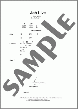 Jah Live(Bob Marley) 楽譜 ギター（コード） ダウンロード