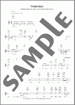 Yesterday(The Beatles) 楽譜 その他