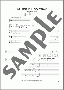 I Guess I'll Go Away(Johnny Winter) 楽譜 ギター（ソロ） ダウンロード