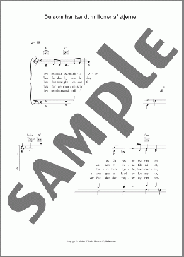 Du Som Har Taendt Millioner Af Stjerner(Erik Sommer) 楽譜 その他