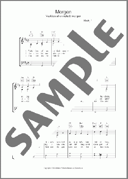 Morgen Vaekkes Af En Nyfo0dt Morgen(Jens Trygve) 楽譜 ピアノ & ボーカル & ギター