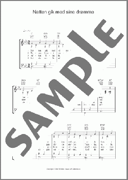 Natten Gik Med Sine Dromme(Rene A. Jensen) 楽譜 ピアノ & ボーカル & ギター