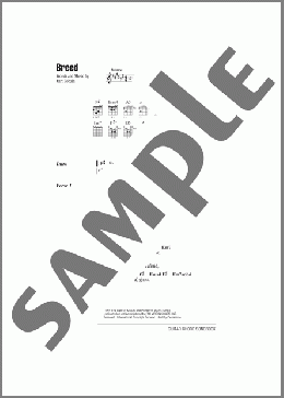 Breed(Nirvana) 楽譜 ギター（コード） ダウンロード