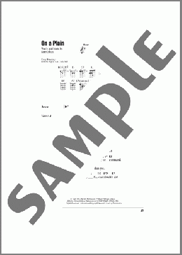 On A Plain(Nirvana) 楽譜 ギター（コード）