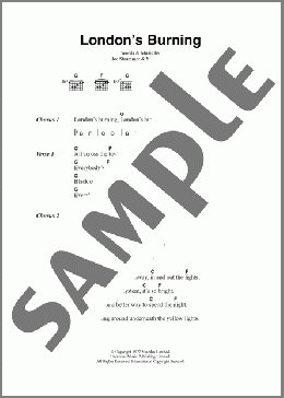London's Burning(The Clash) 楽譜 ギター（コード） ダウンロード