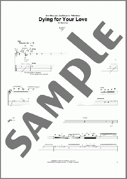 Dying For Your Love(Steve Vai) 楽譜 ギター（ソロ） ダウンロード
