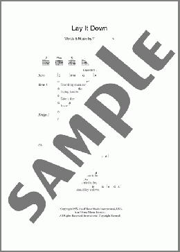 Lay It Down(Everly Brothers) 楽譜 ギター（コード） ダウンロード