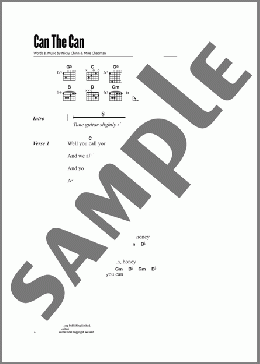 Can The Can(Suzi Quatro) 楽譜 ギター（コード） ダウンロード