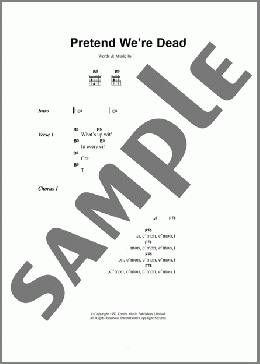 Pretend We're Dead(L7) 楽譜 ギター（コード）