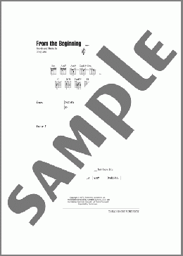 From The Beginning(Emerson, Lake & Palmer) 楽譜 ギター（コード） ダウンロード