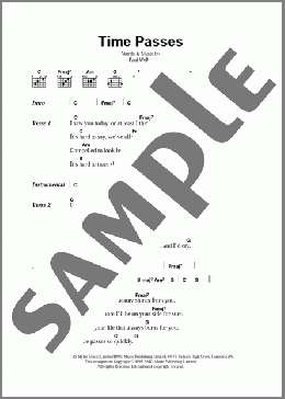 Time Passes(Paul Weller) 楽譜 ギター（コード） ダウンロード