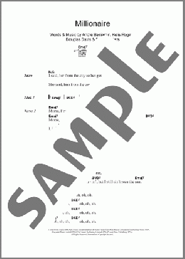 Millionaire(Kelis) 楽譜 ギター（コード）