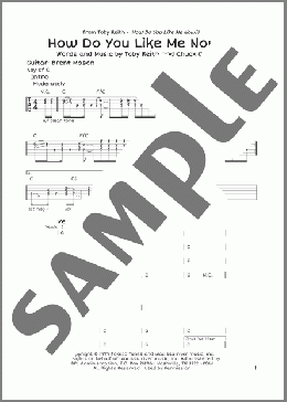 How Do You Like Me Now?!(Toby Keith) 楽譜 ギターリード
