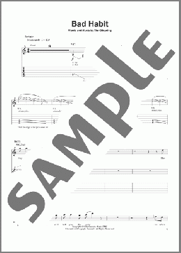 Bad Habit(The Offspring) 楽譜 ギタースコア
