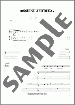 Dissolve And Decay(Hawthorne Heights) 楽譜 ギター（ソロ）