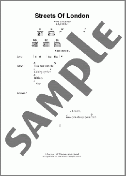 Streets Of London(Ralph McTell) 楽譜 ギター（コード）