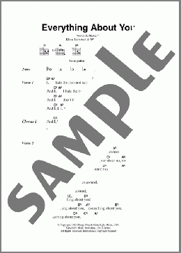 Everything About You(Ugly Kid Joe) 楽譜 ギター（コード）