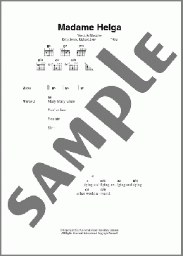 Madame Helga(Stereophonics) 楽譜 ギター（コード）