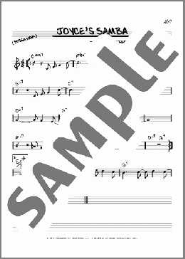 Joyce's Samba(Cannonball Adderley) 楽譜 その他 ダウンロード