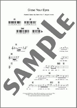 Close Your Eyes(Westlife) 楽譜 ピアノ（歌詞 & コード）