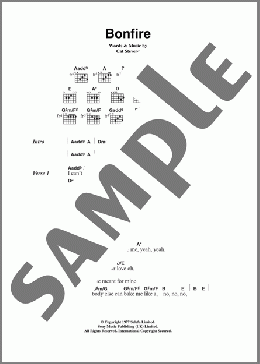 Bonfire(Cat Stevens) 楽譜 ギター（コード）