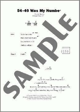 54-46 Was My Number(Toots & The Maytals) 楽譜 ギター（コード）
