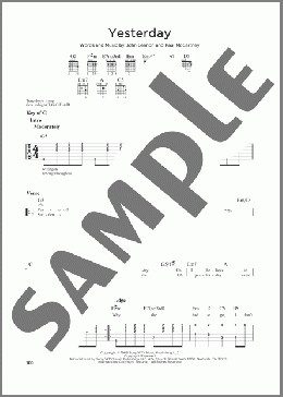 Yesterday(The Beatles) 楽譜 ギターリード